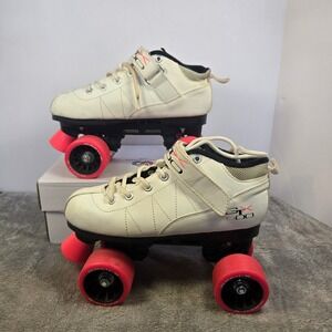 Pacer GTX 500 White Pink Quad Roller Skates Womens Size 6 P217W